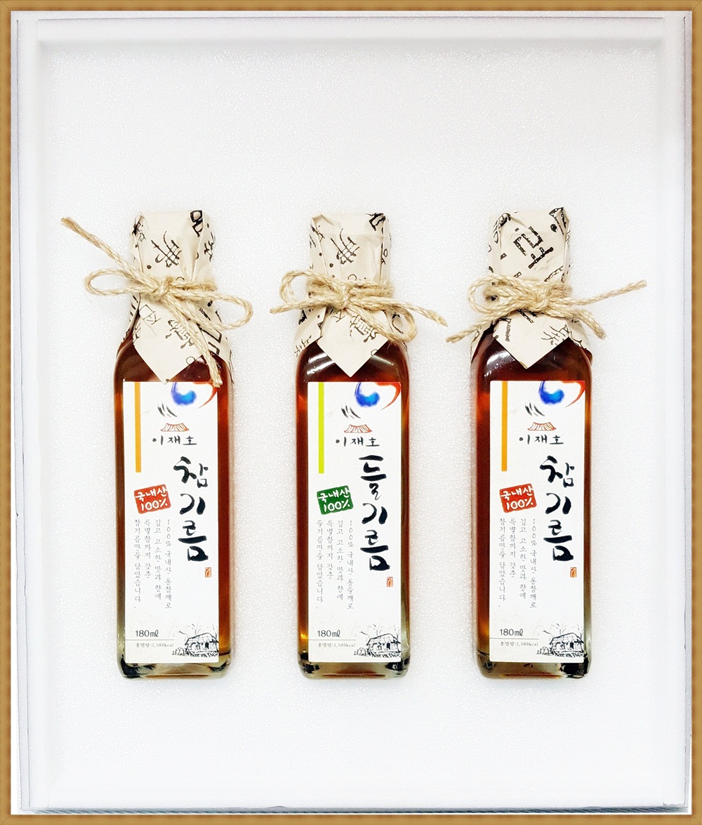 우리네4호(국산참기름180ml+국산참기름180ml+국산들기름180ml)3입